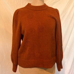 Madewell Cotton and Merino Orange Sweater